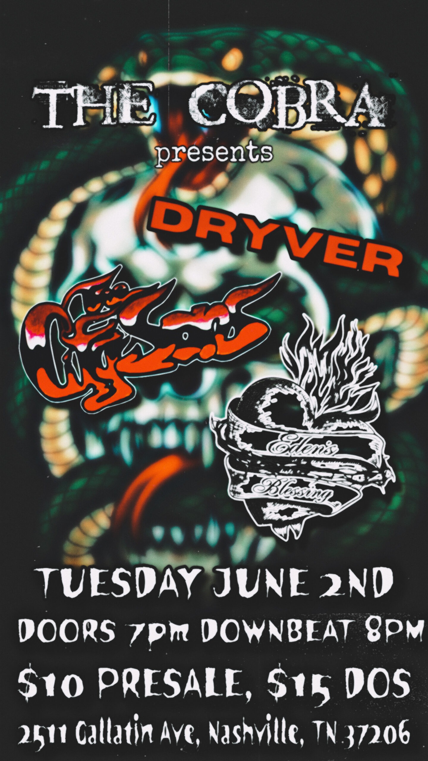 Venue: Eden’s Blessing | The City Sons | Dryver