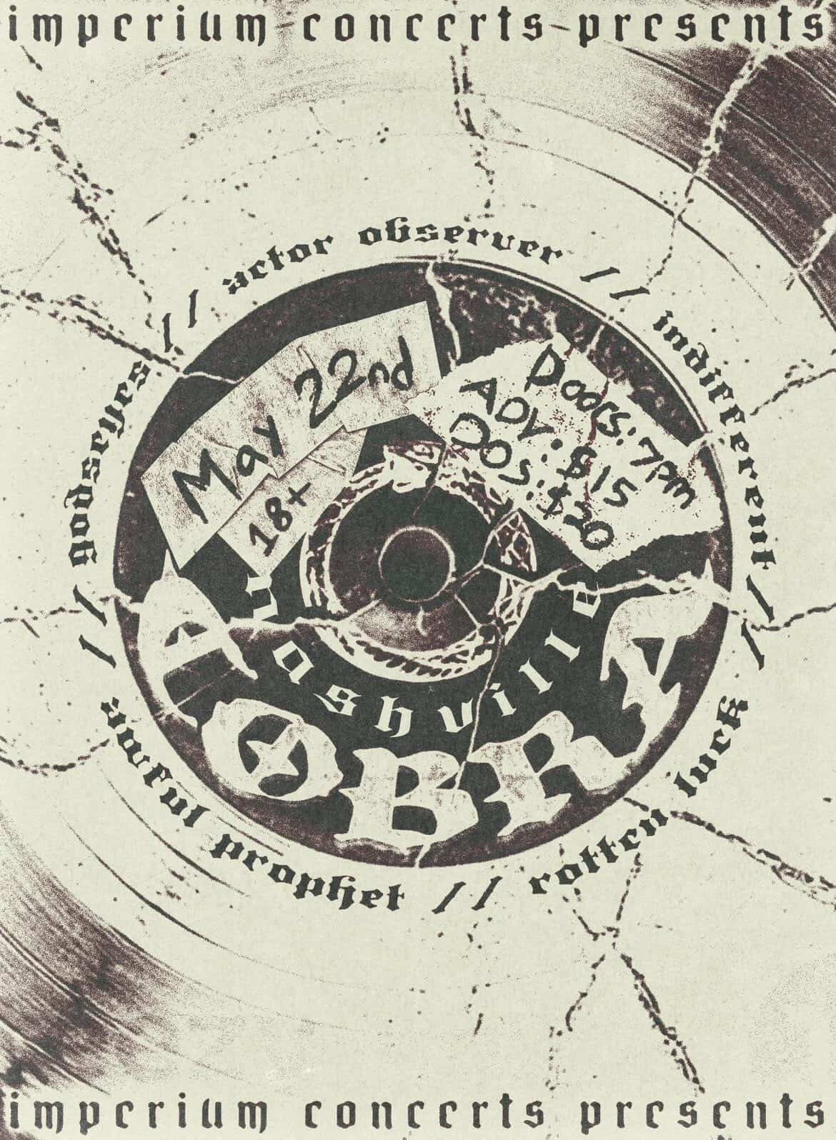 Venue: Godeyes | Actor Observer | Awful Prophet | Rotten Luck | Indifferent