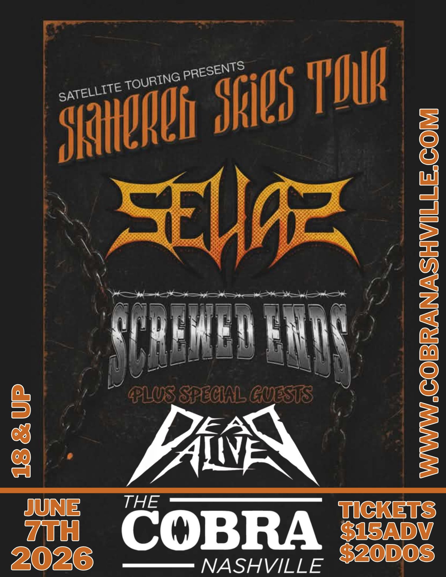 Venue: Selias | Screwed Ends | Dead Alive