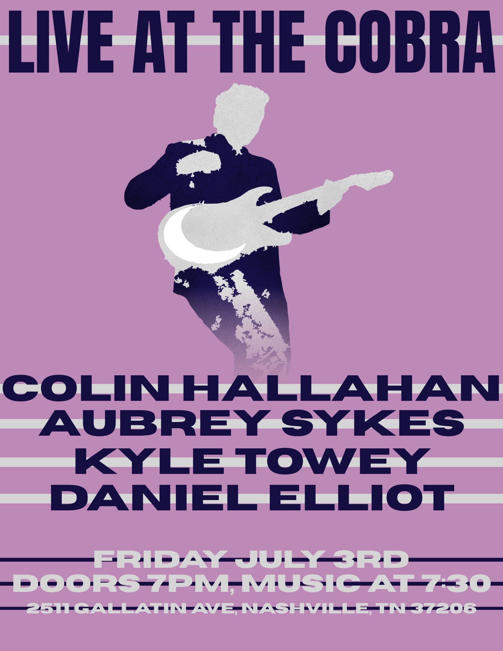 Venue: Colin Hallahan, Aubrey Sykes, Kyle Towey, Daniel Elliot