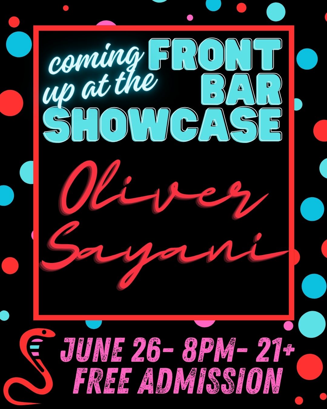 Front Bar: Oliver Sayani
