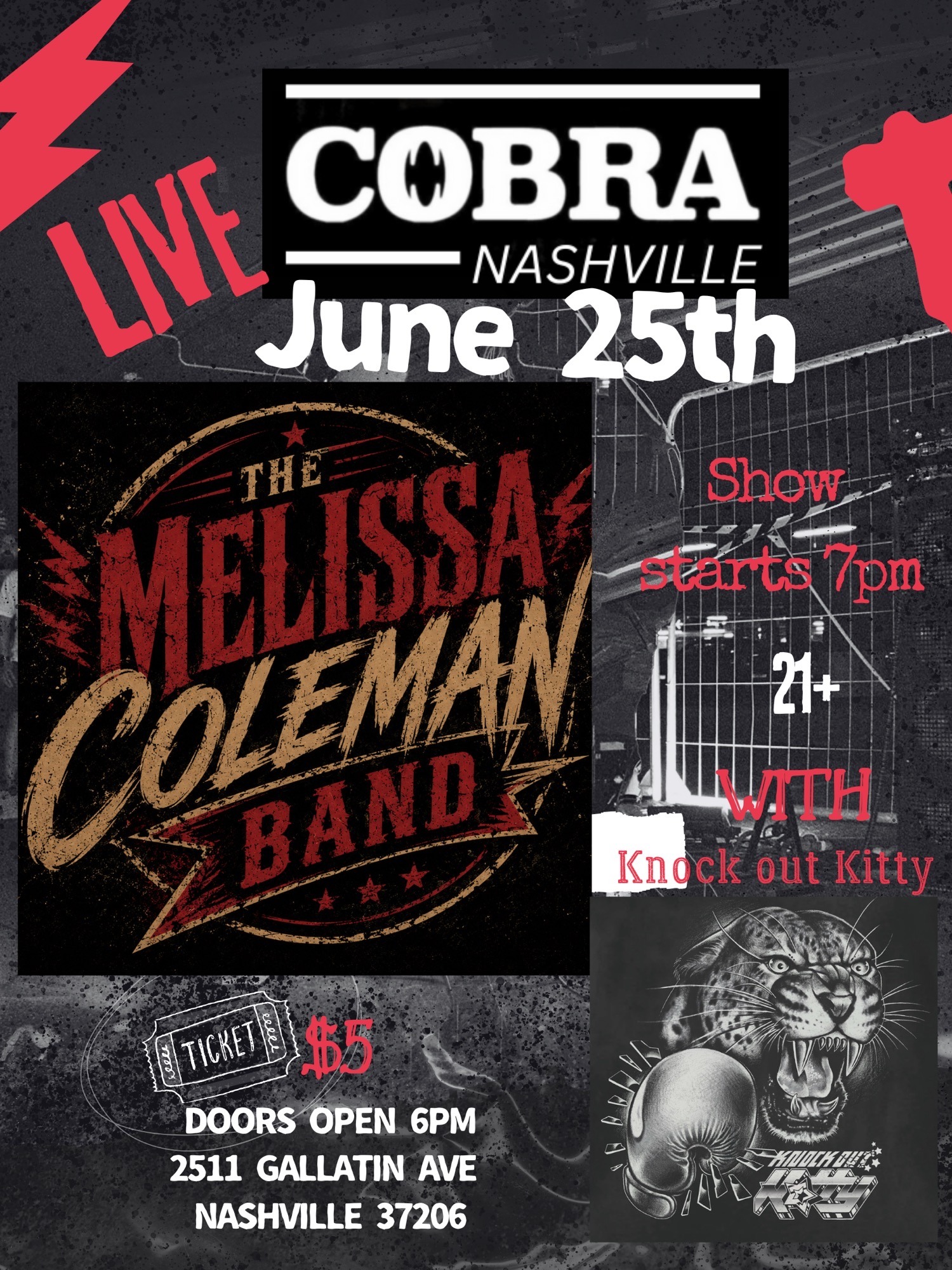 Front Bar: The Melissa Coleman Band | Knock Out Kitty