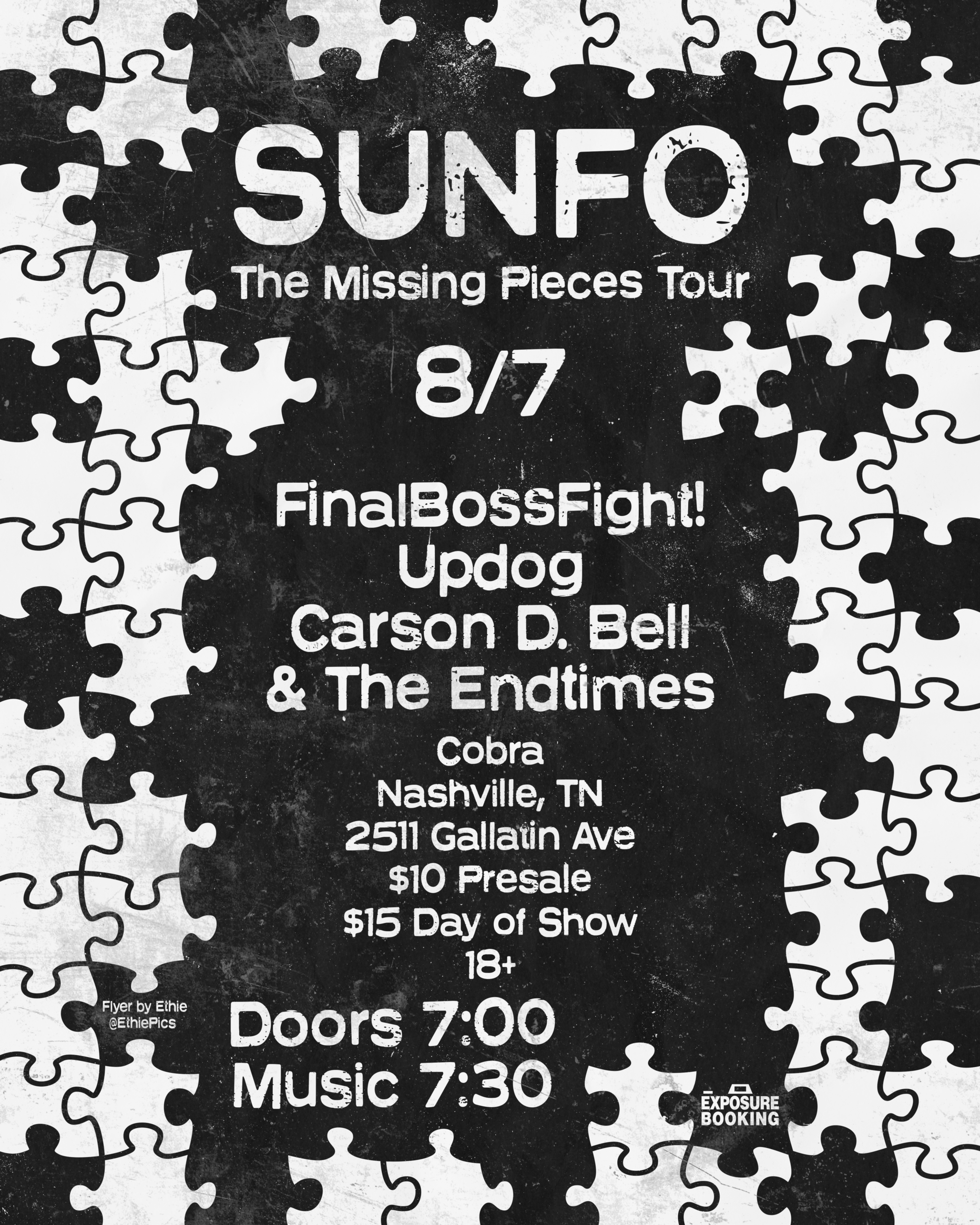 Venue: Sunfo | FinalBossFight! | Updog | Carson D Bell & the Endtimes