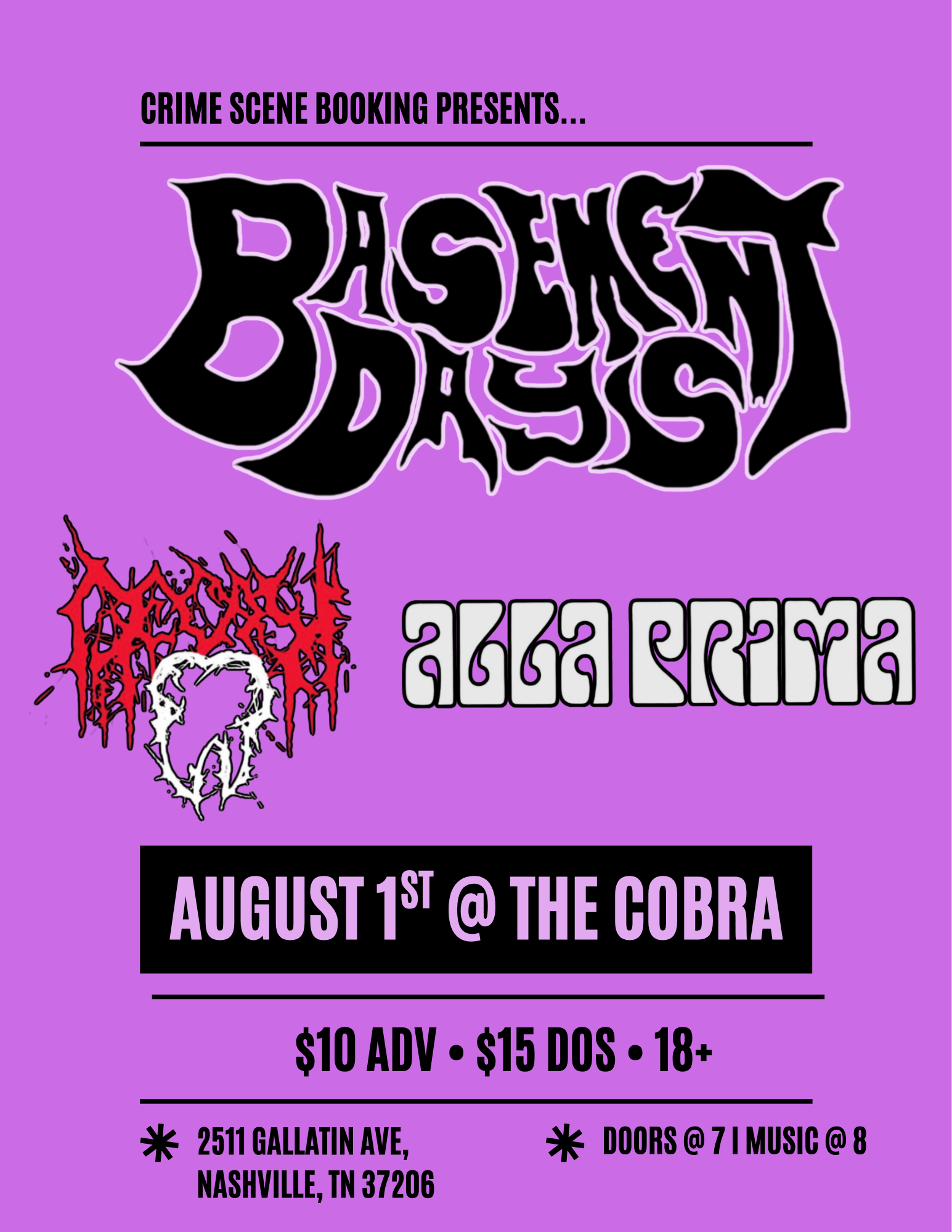 Venue: Basement Days l decay. l Alla Prima