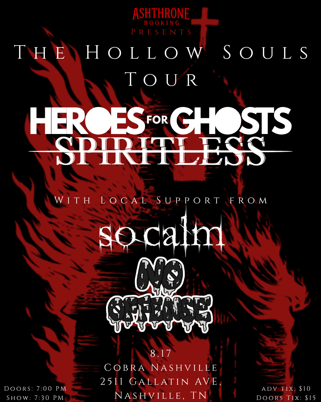 Venue: Heroes For Ghosts, Spiritless, So Calm, No Offense